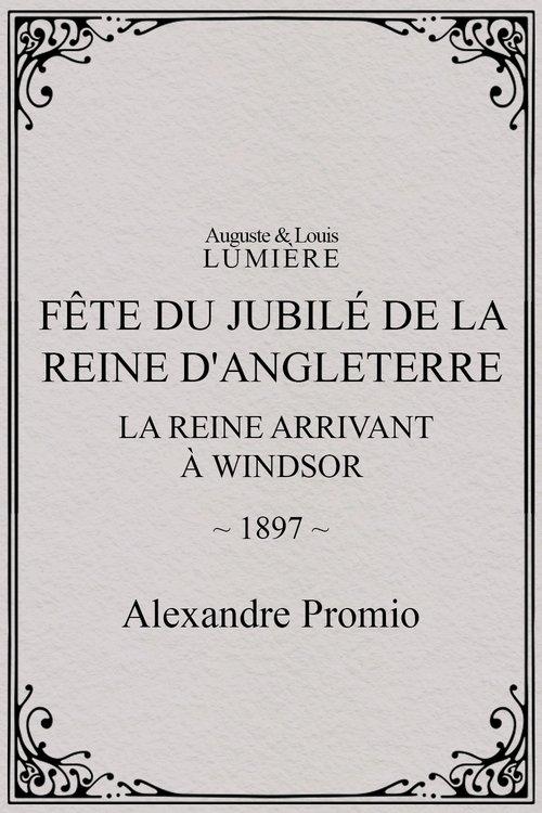 Fête du jubilé de la reine d'Angleterre : la reine arrivant à Windsor