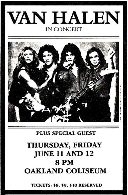 Van Halen: Oakland, CA @ Oakland Arena 1981