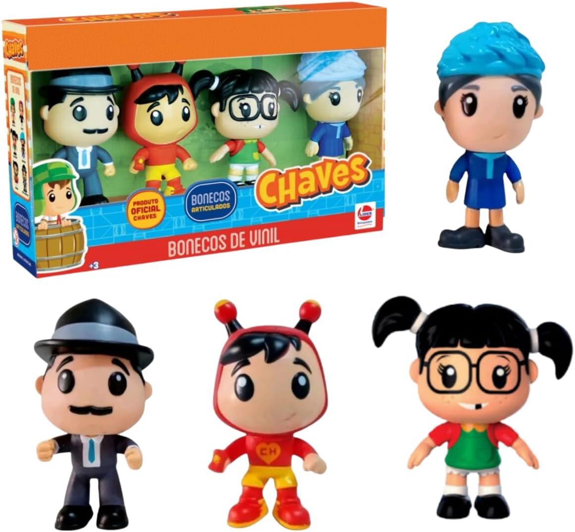 Bonecos Chaves Girafales, Chapolin, Chiquinha,Bruxa